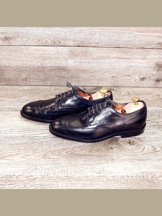 * NIB * $395 Allen Edmonds MADISON PARK Derby 7 D Black * add $15 new Trees main image 13